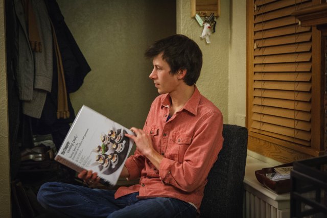 Matt Hunstad examining his present